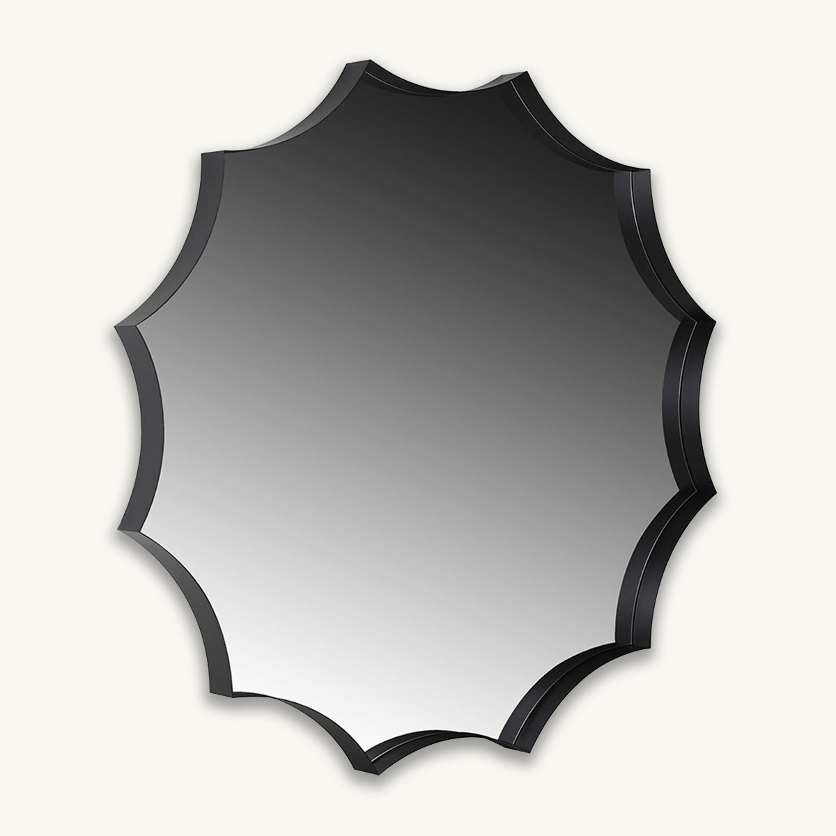 Black Deep Frame Star Shaped Mirror