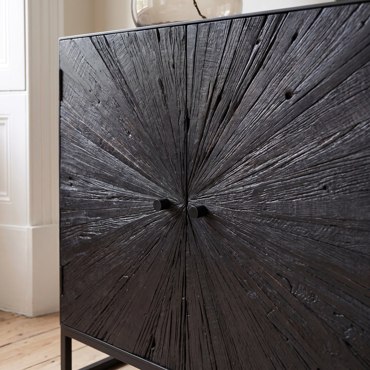 Black Starburst 4 Door Sideboard