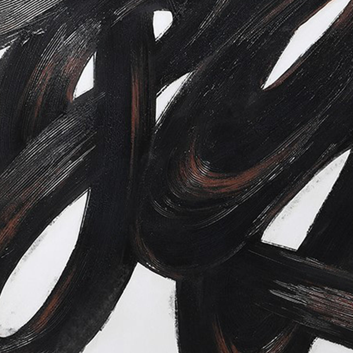 Close-up of black and white abstract art