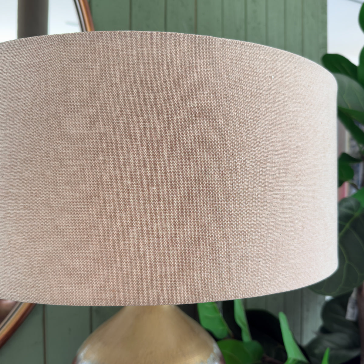 Bronze Distressed Iron Shaped Base Lamp