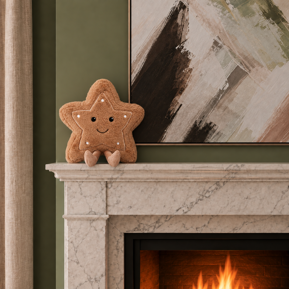 Happy Gingerbread Star Plush