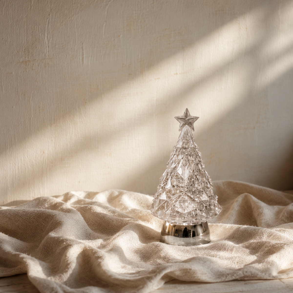LED Silver Liquid Xmas Tree - Small