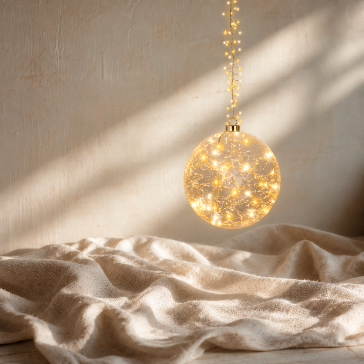 LED Gold String Light Cable Hanging Ball