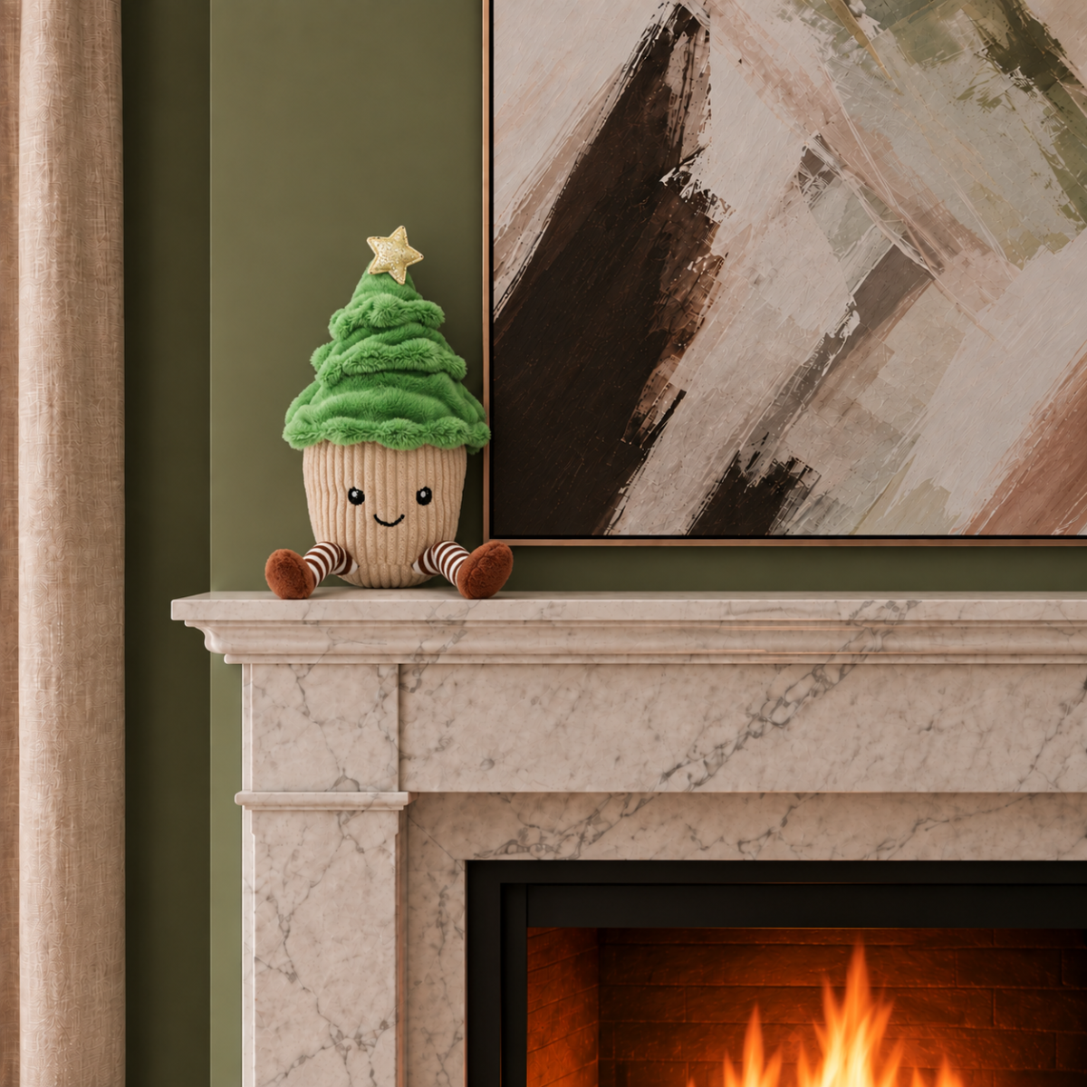 Happy Potted Green Tree Plush