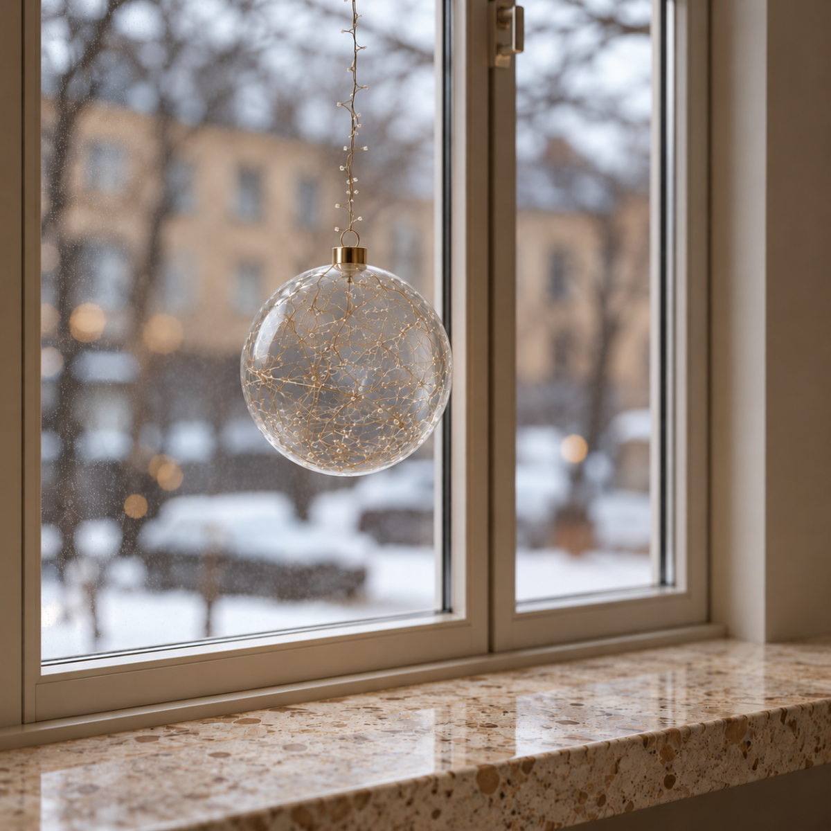 LED Gold String Light Cable Hanging Ball