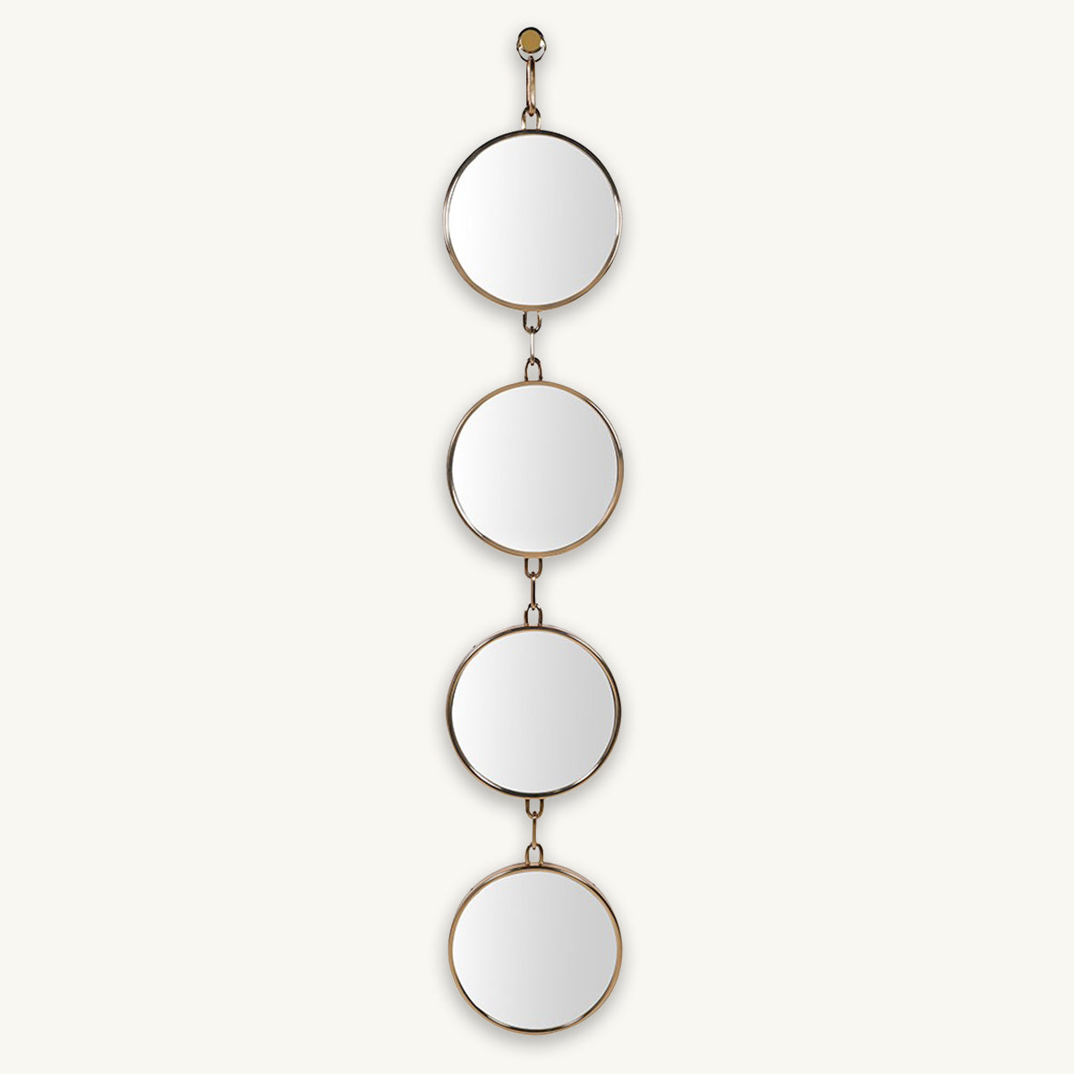 Circle Chain Gold Tall Mirror