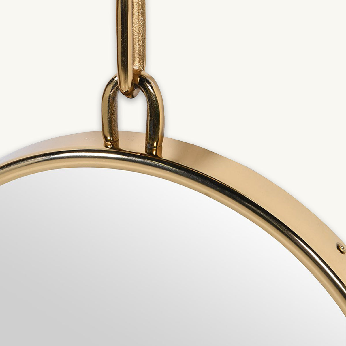 Circle Chain Gold Tall Mirror