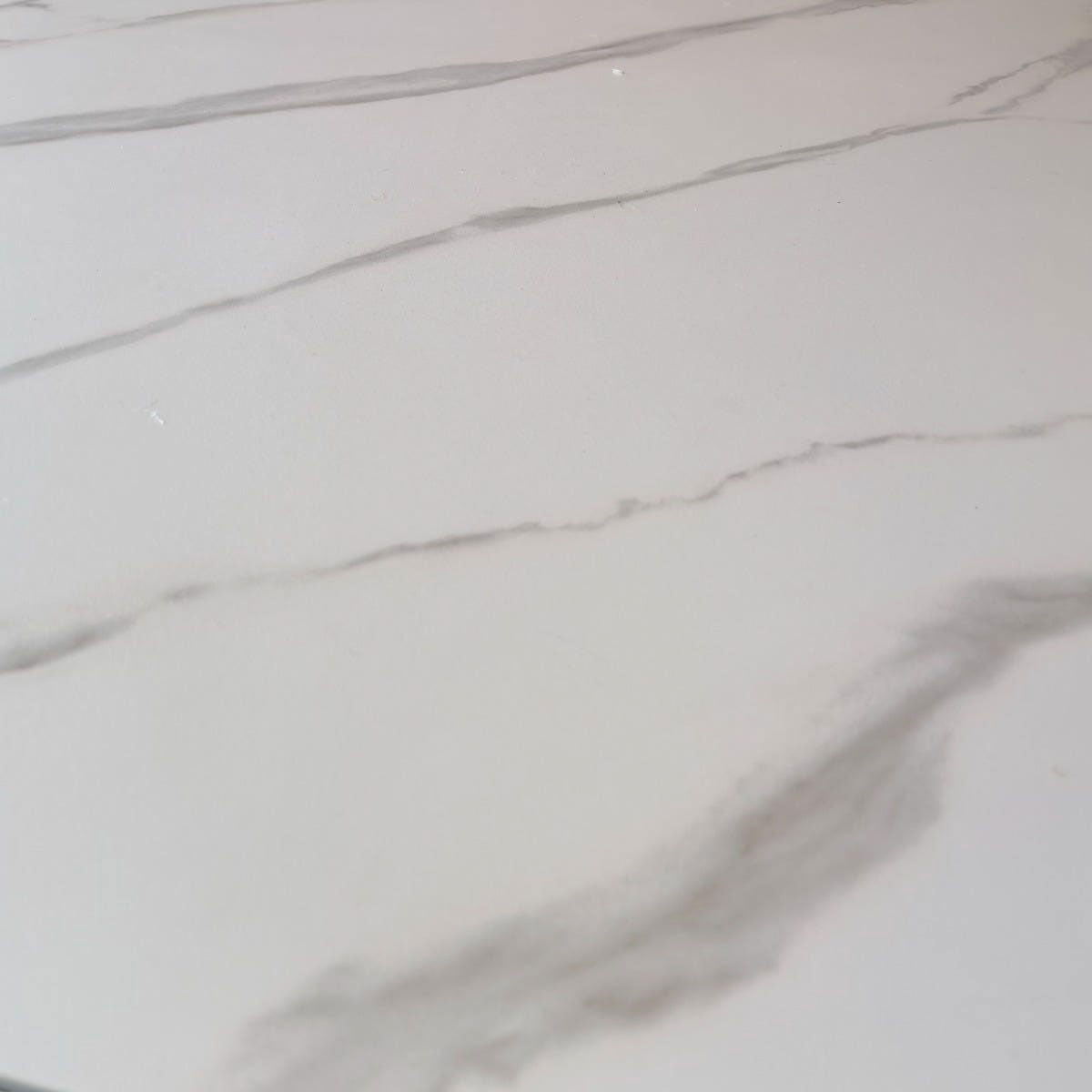 Close-up of a marble surface with gray veining