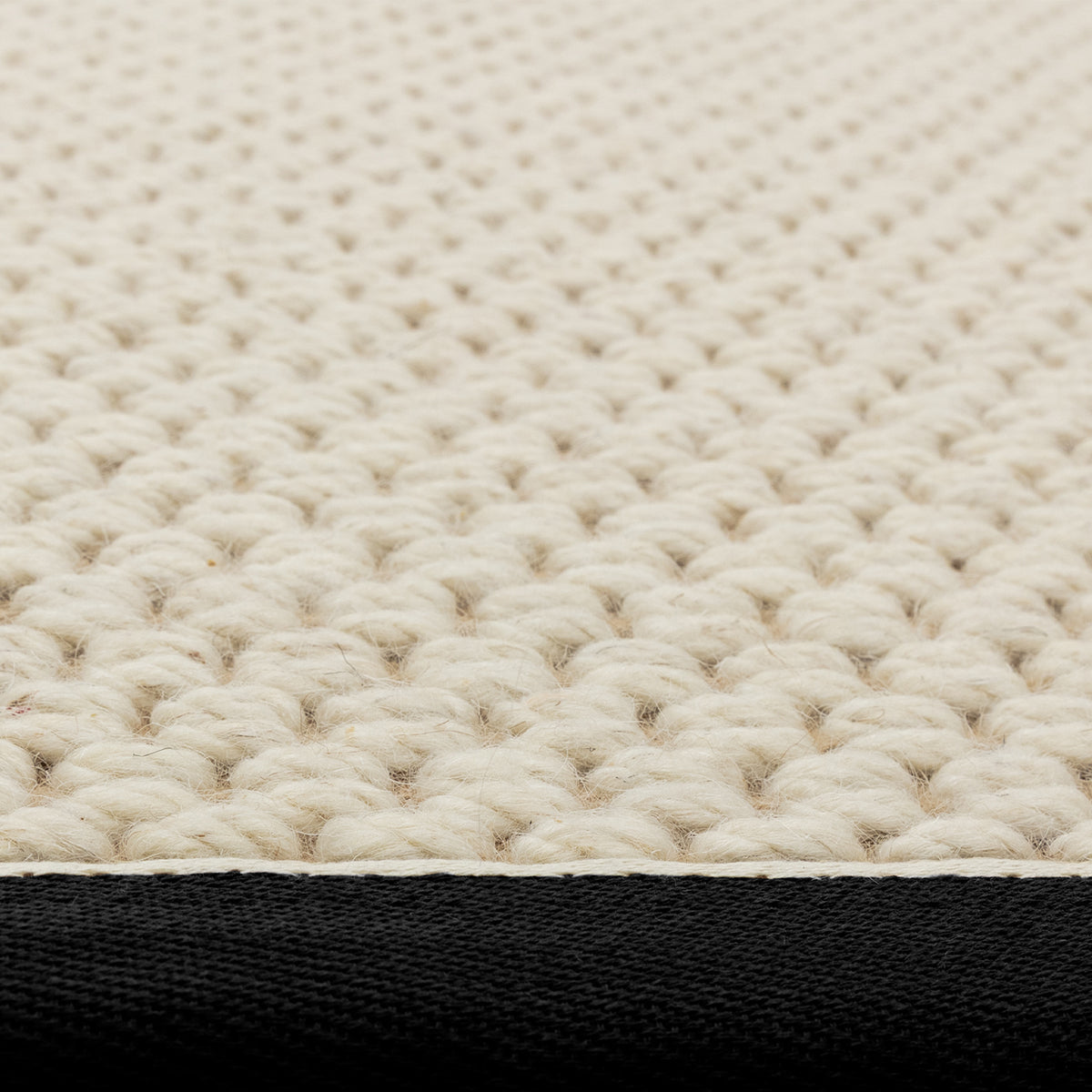 Cream Douple Loop Border Rug - Various Sizes