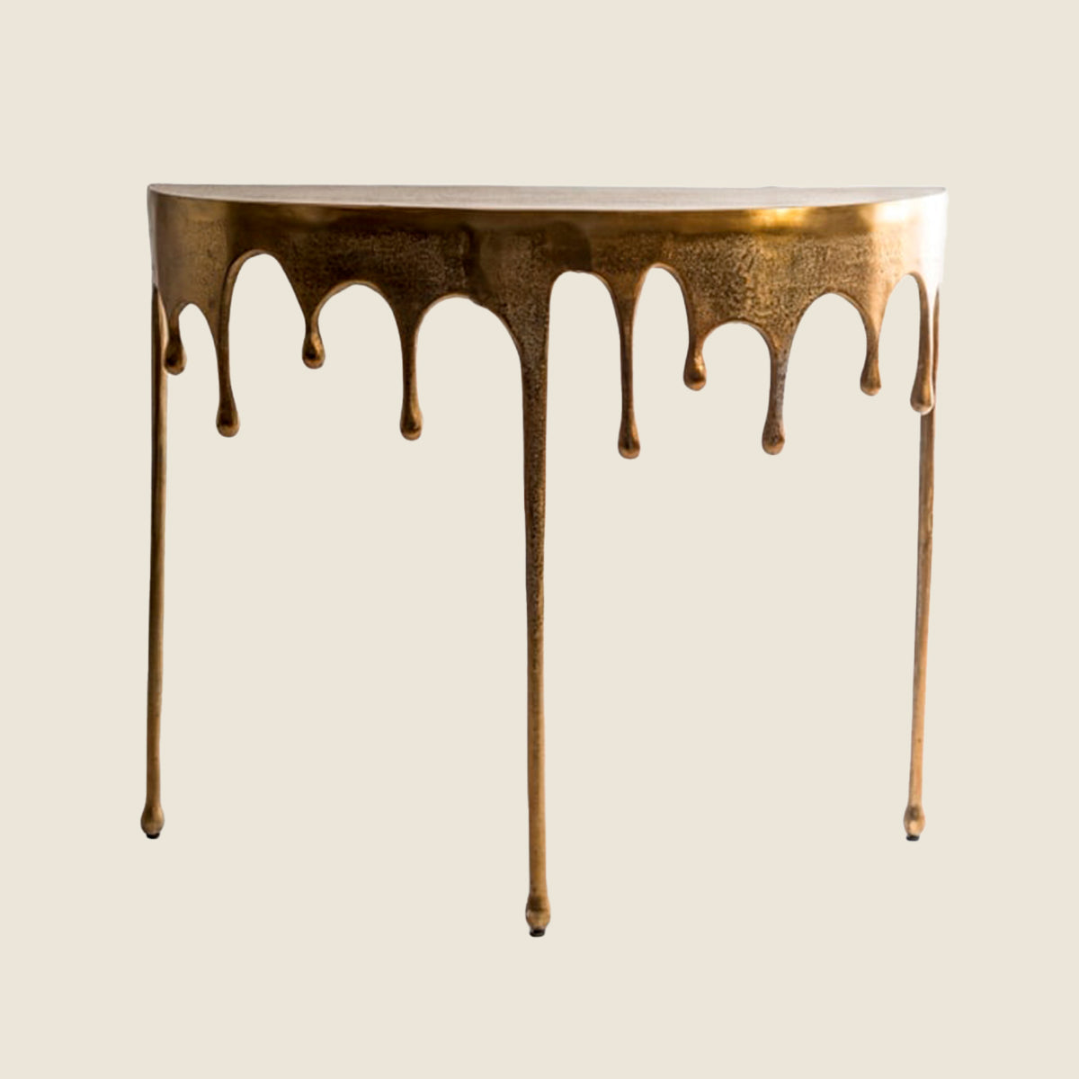 Golden Drip Console Table