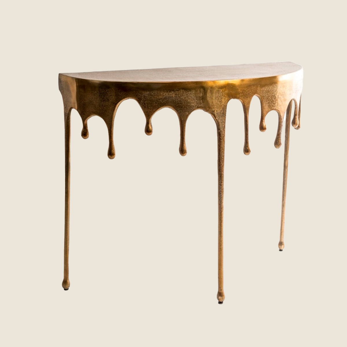 Golden Drip Console Table