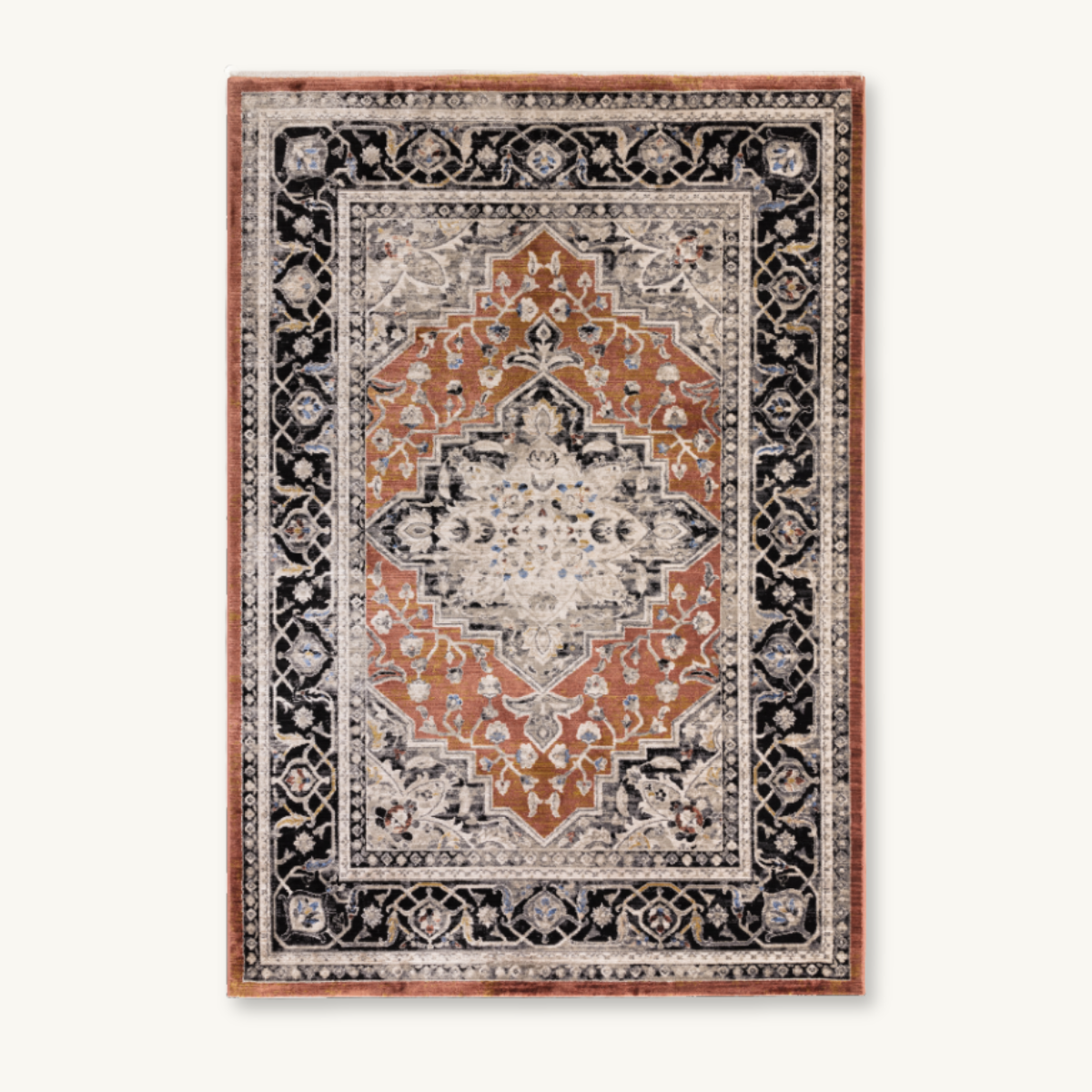 Heritage Rust Antique Pattern Rug - Various Sizes