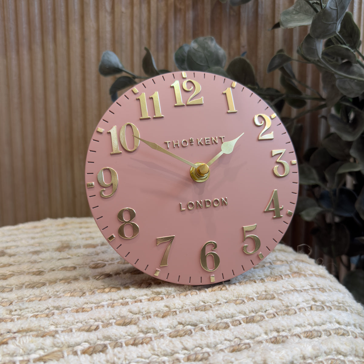 6" Arabic Mantel Clock - Blush