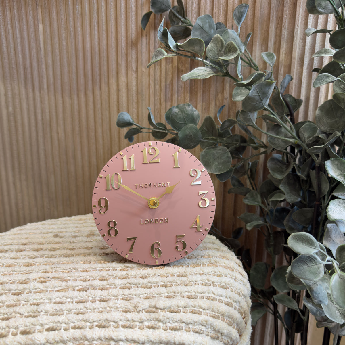 6" Arabic Mantel Clock - Blush