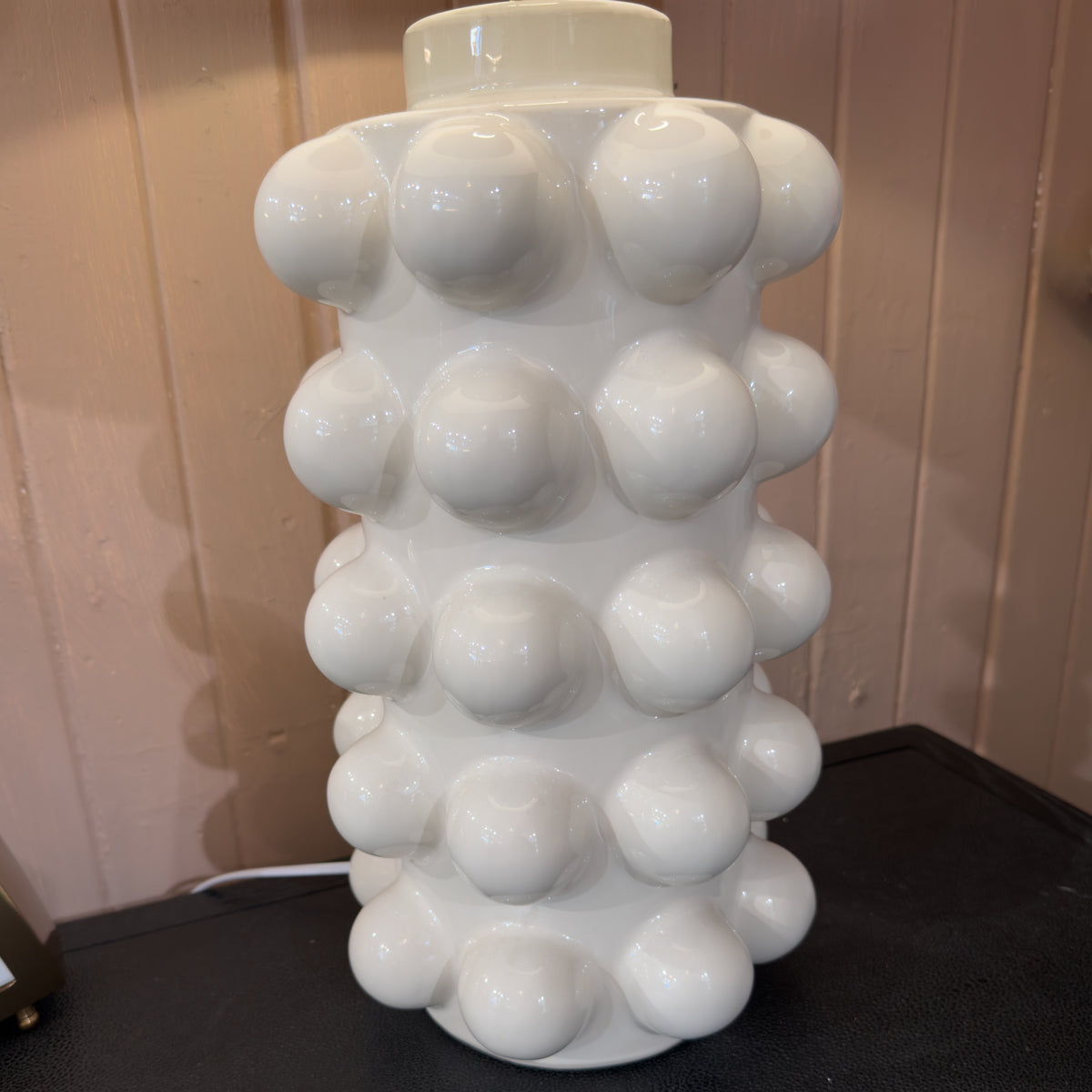 Off White Sculptural Bobble Table Lamp