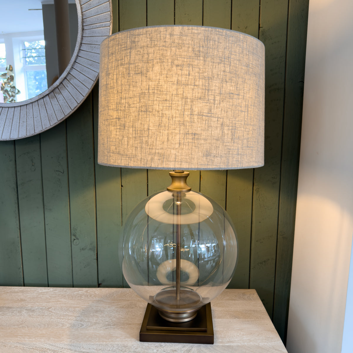 Bronze Glass Ball Lamp