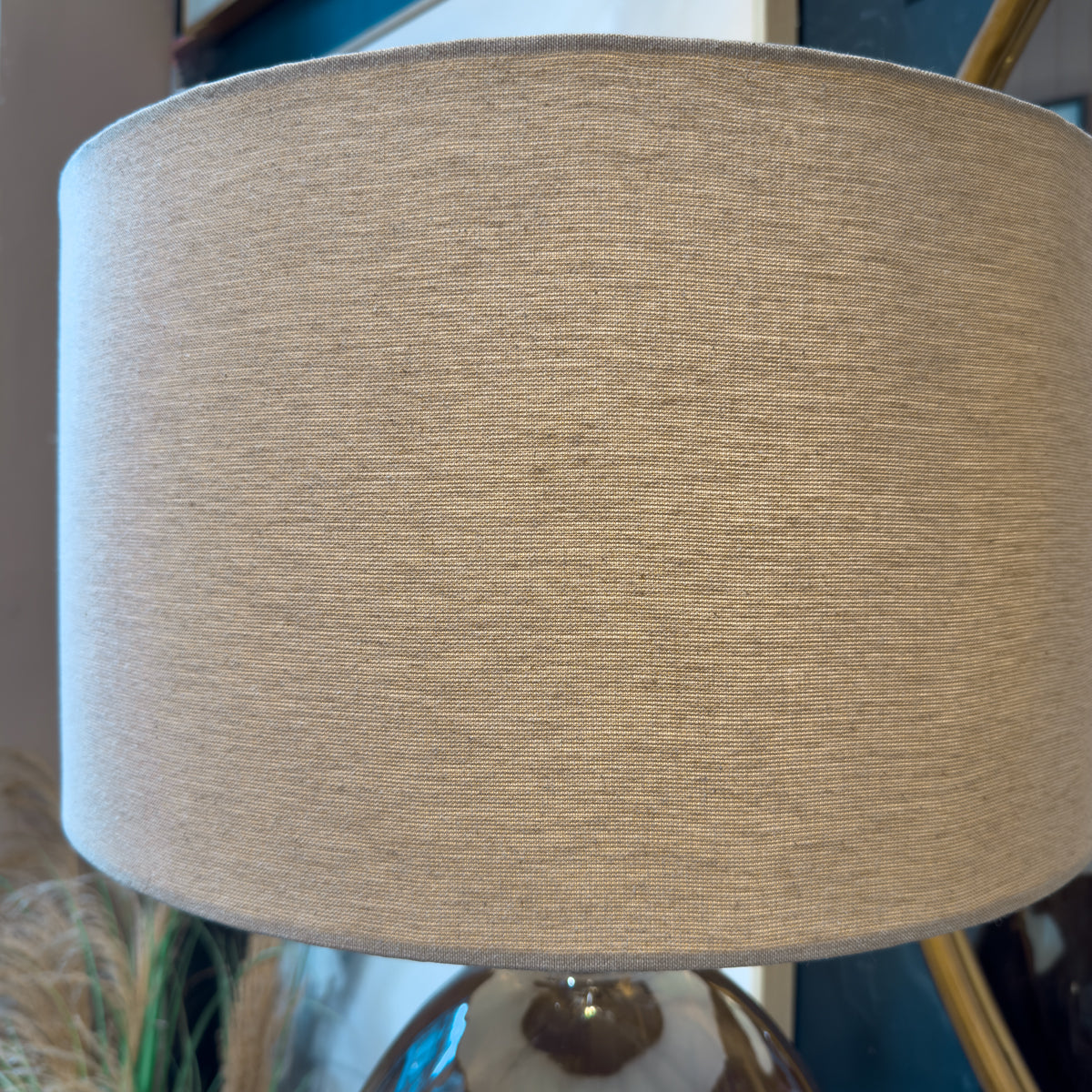 Glossy Finish Enamel Lamp Brown