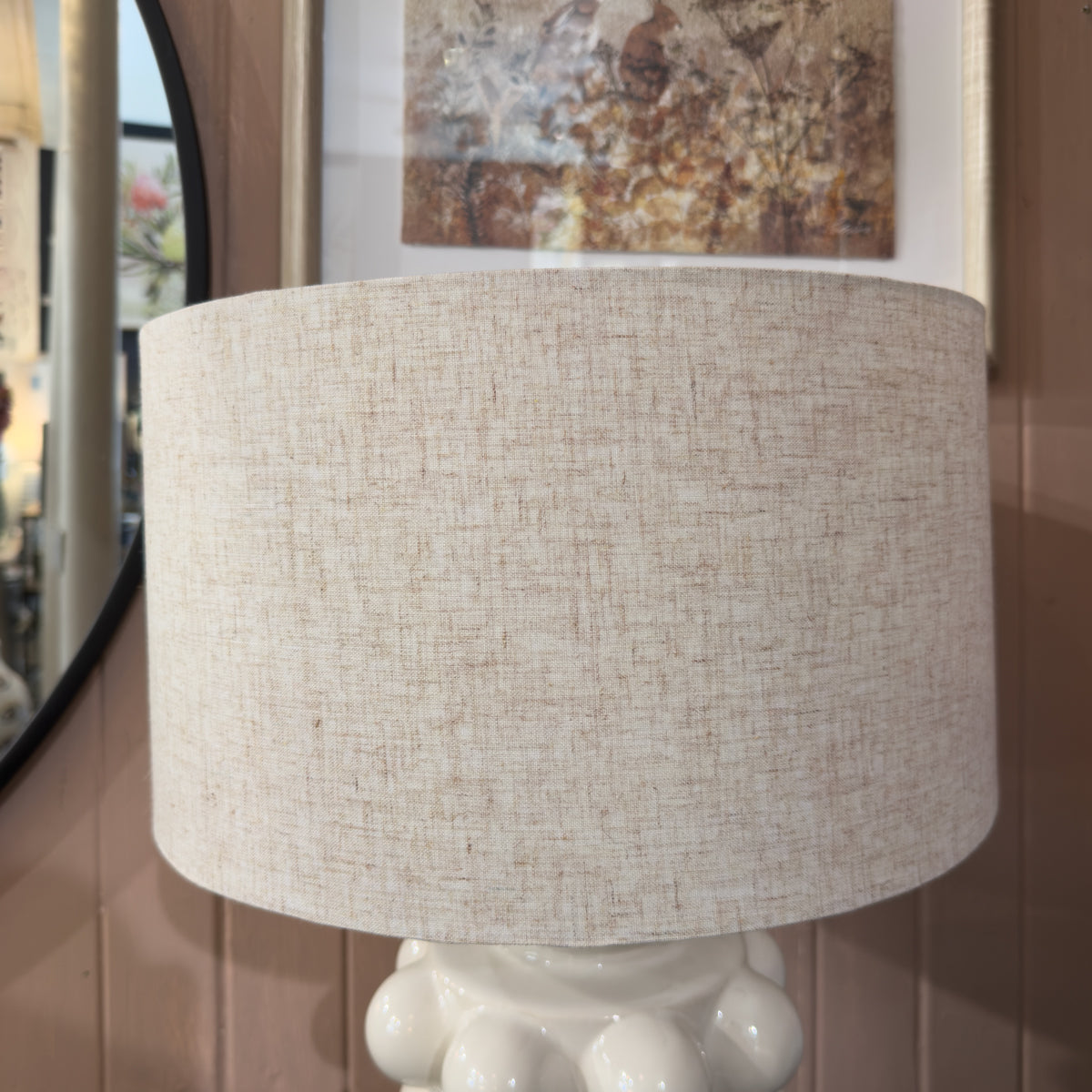 Off White Sculptural Bobble Table Lamp