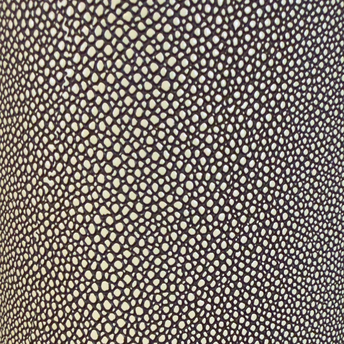Taupe Shagreen & Brass Cylindrical Lamp