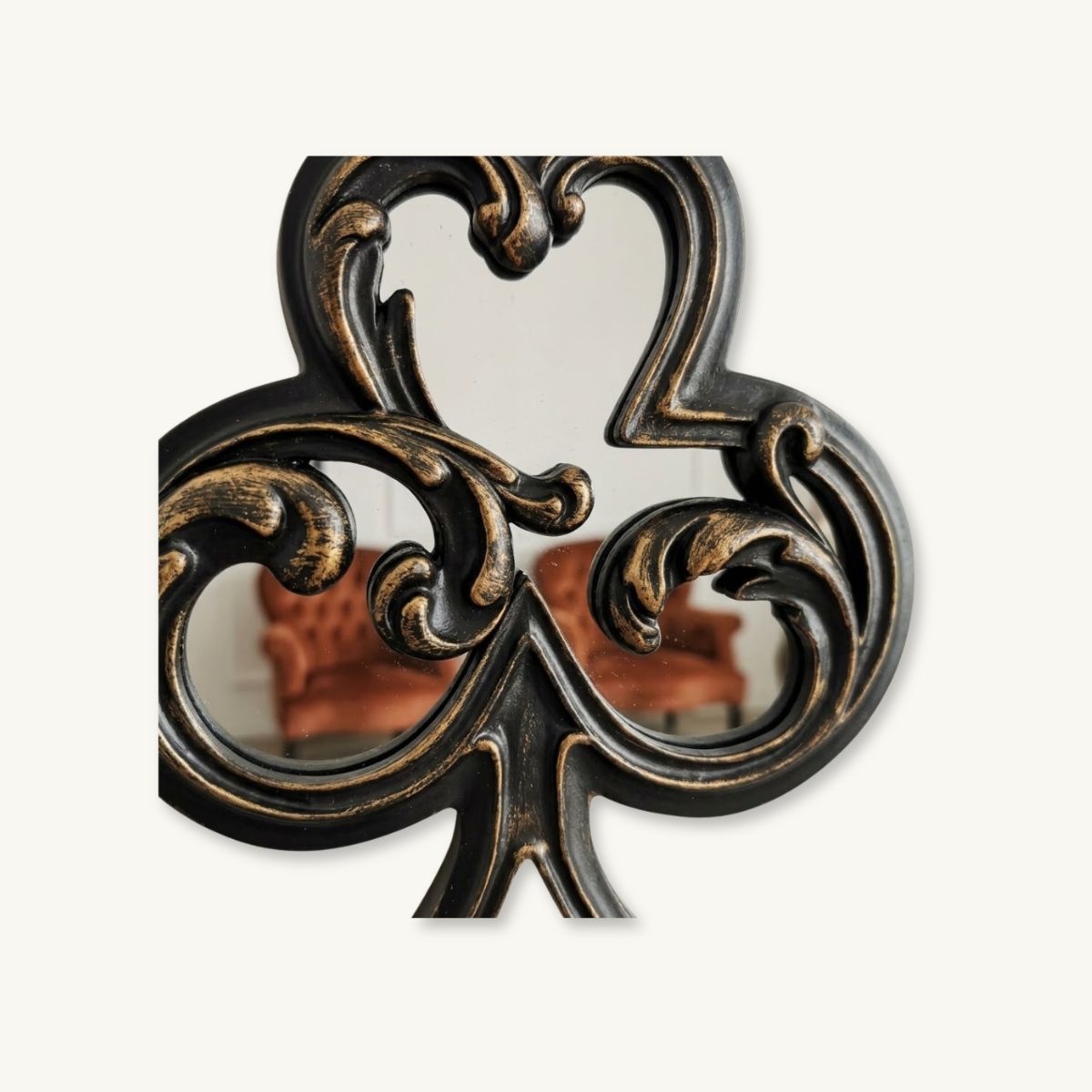 Playing Card Suit Mirror - Club