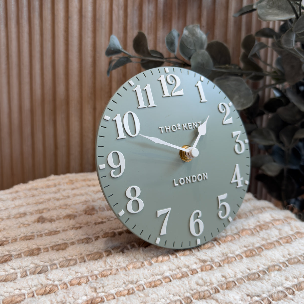 6" Arabic Mantel Clock - Seagrass