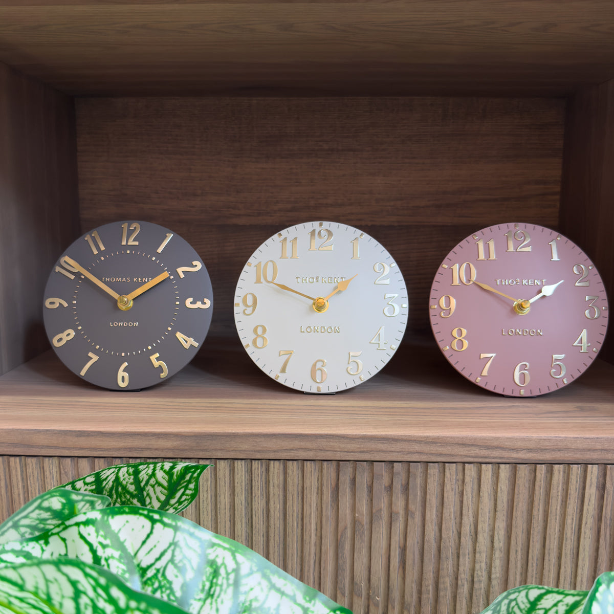 6" Arabic Mantel Clock - Blush