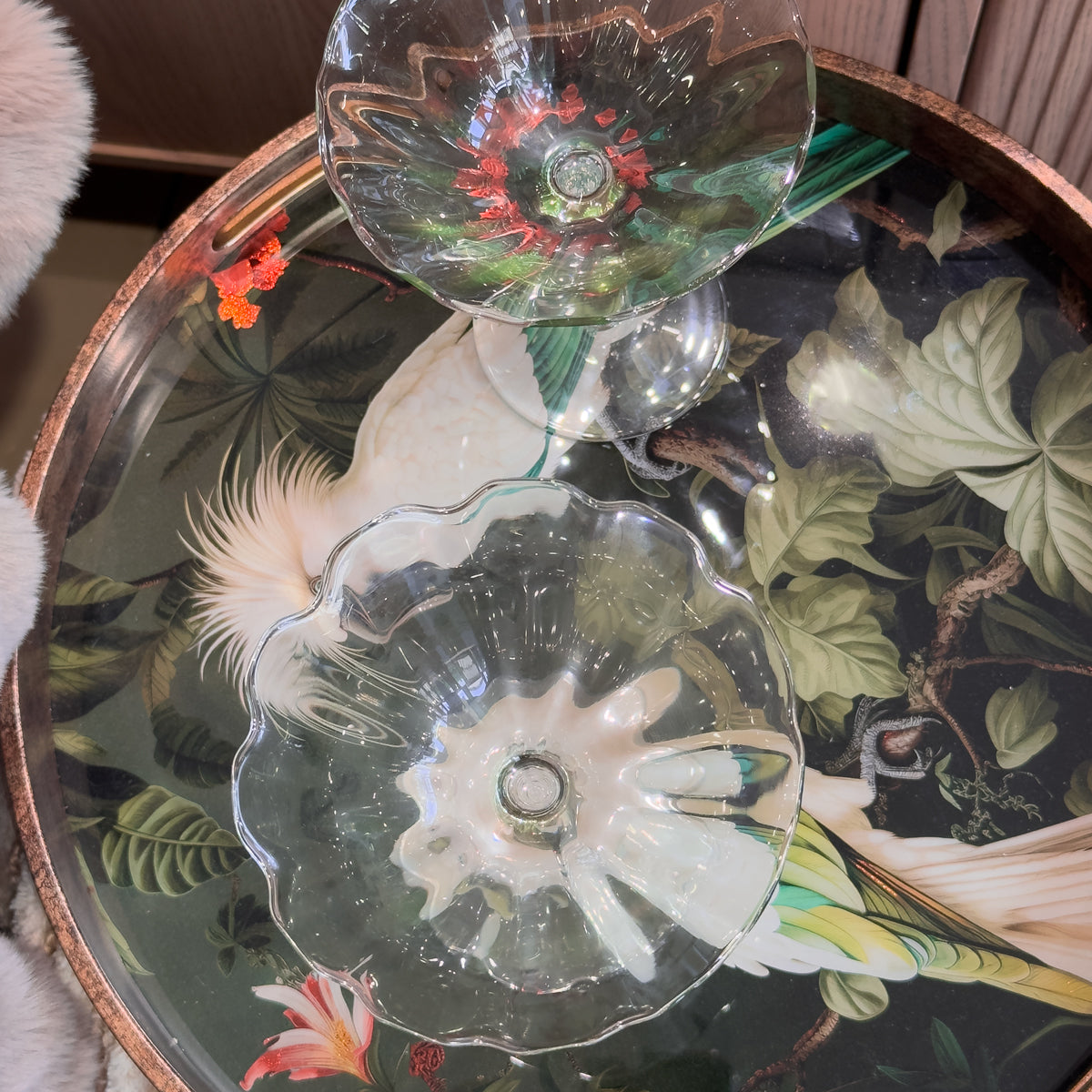 Green Tulip Martini Glass (Sold Individually)