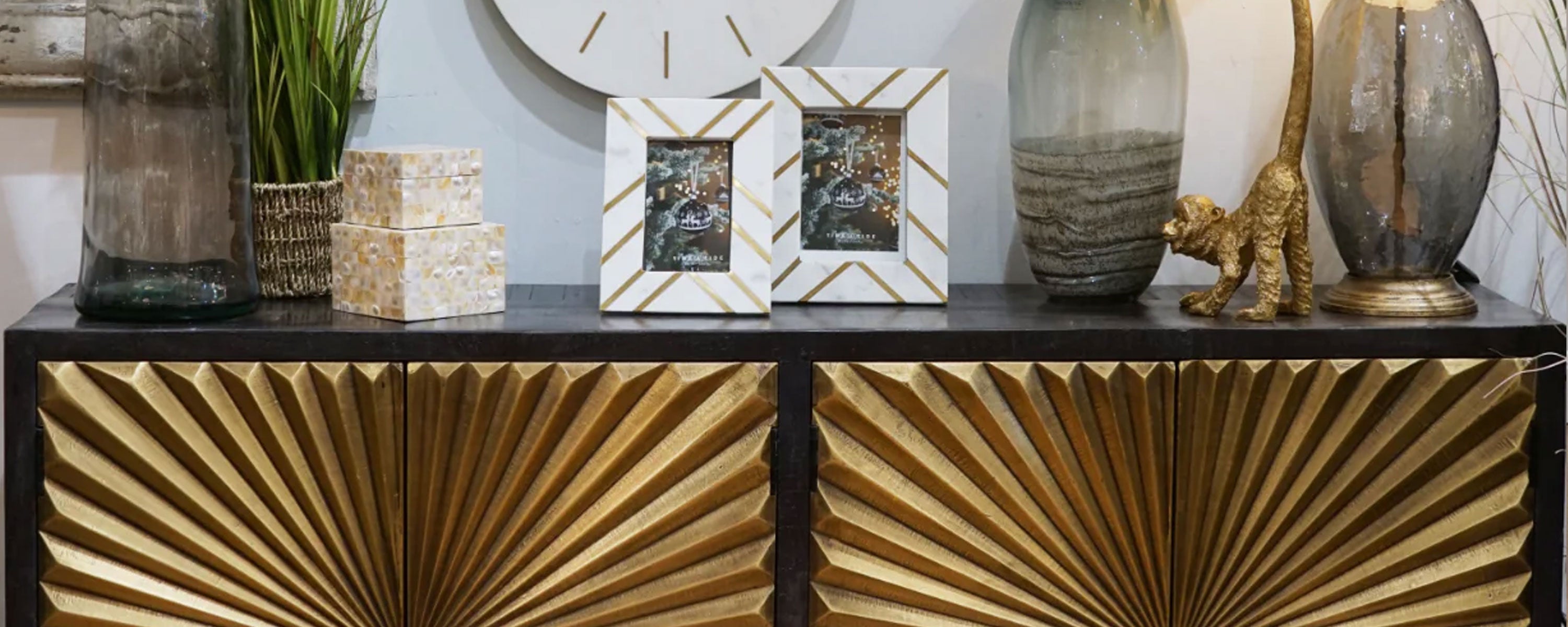 Elevate Your Interior with the Brass Starburst Sideboard