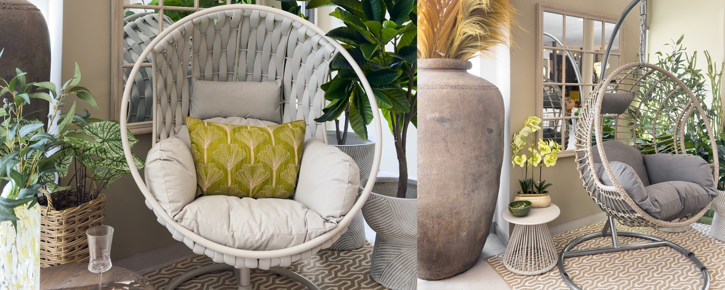 hanging swivel chairs