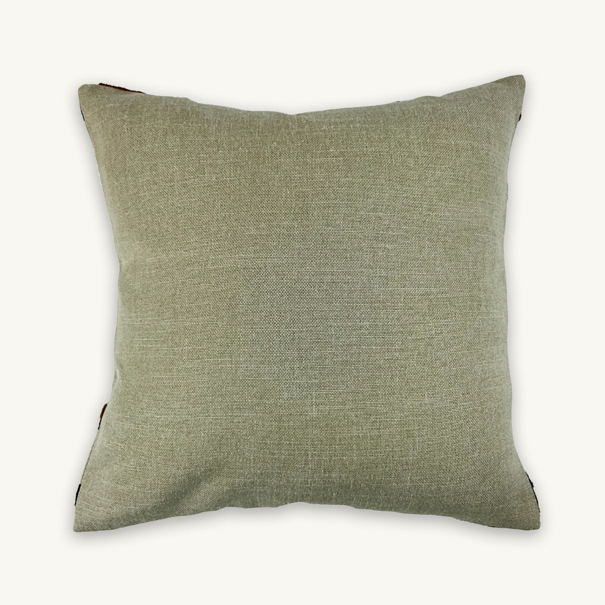 Beige, Mustard & Black Abstract Cushion - 43x43cm