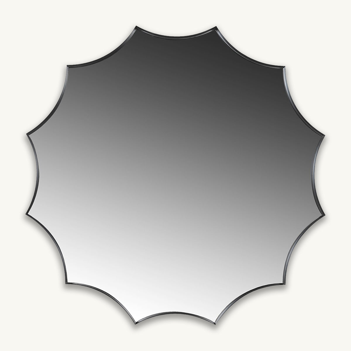 Black Deep Frame Star Shaped Mirror