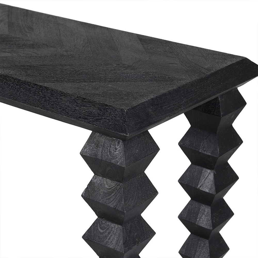 Black Ridged Leg Console