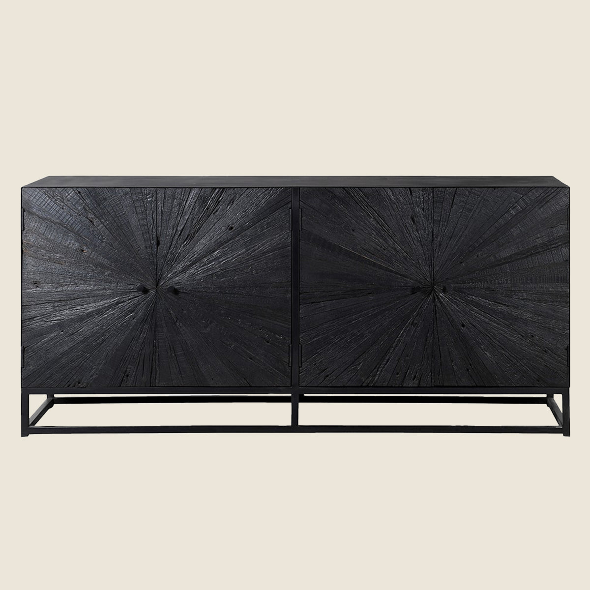 Black Starburst 4 Door Sideboard
