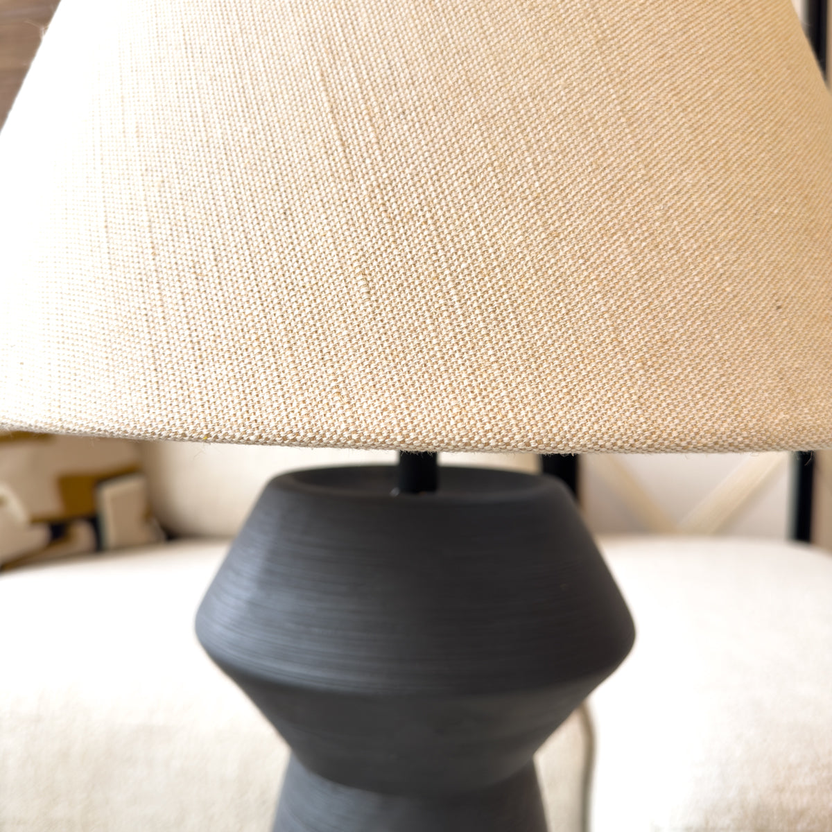 Black Tapered Base Table Lamp