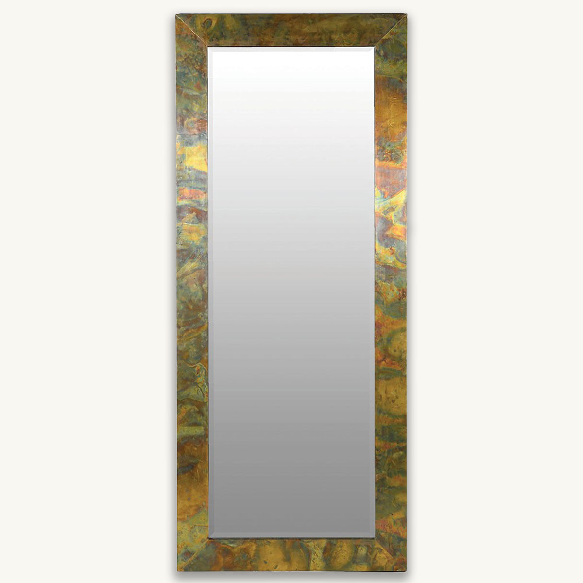 Burnished Copper Frame Rectangular Mirror