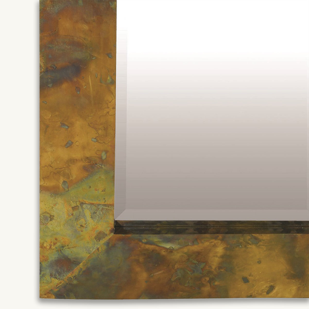 Burnished Copper Frame Rectangular Mirror