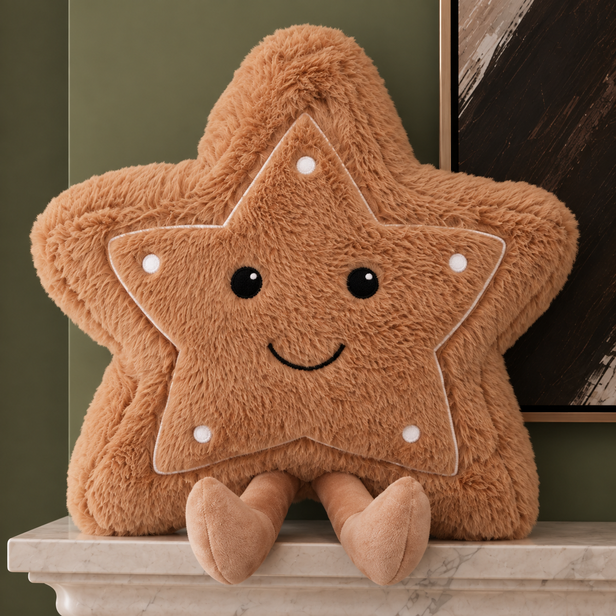 Happy Gingerbread Star Plush