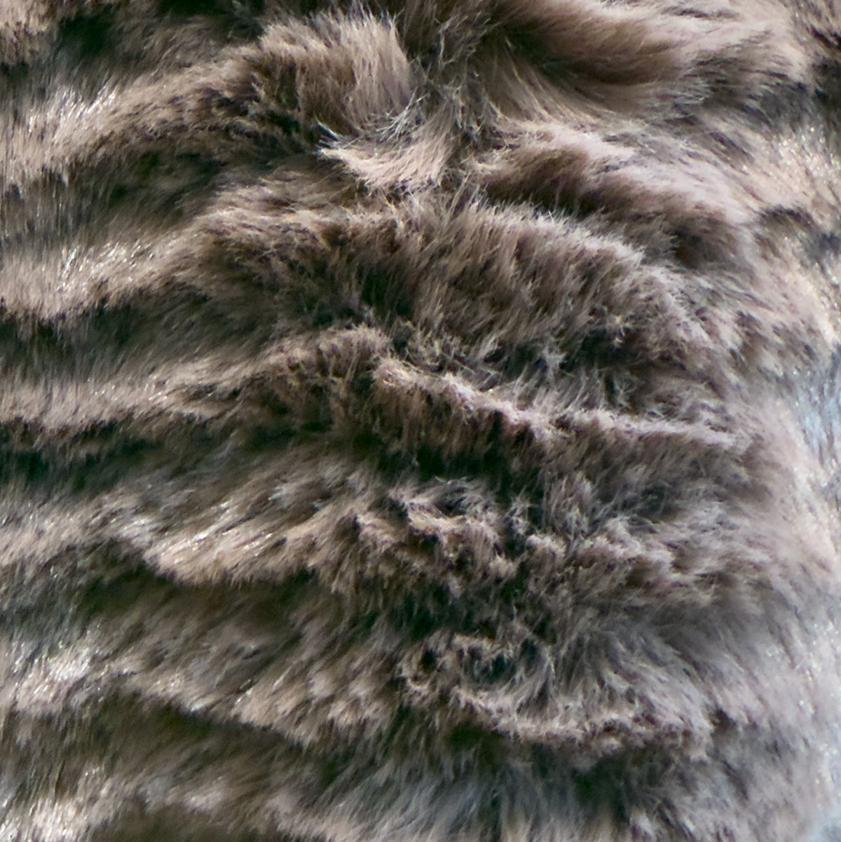 Chocolate Scallop Cut Faux Fur Cushion - 43x43cm