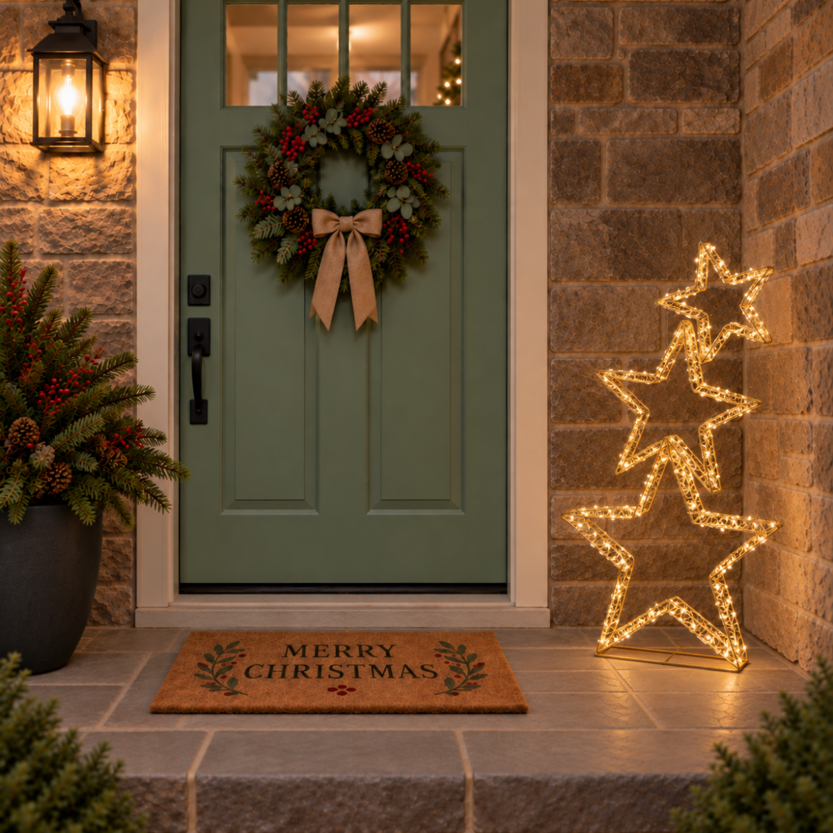 Micro LED Triple Star Decor