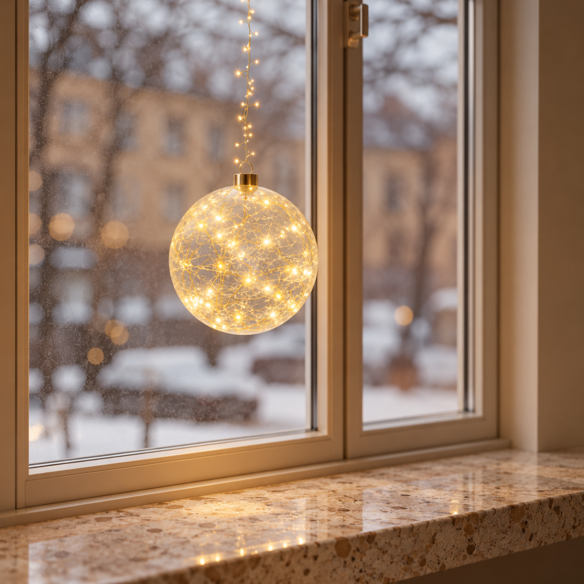 LED Gold String Light Cable Hanging Ball