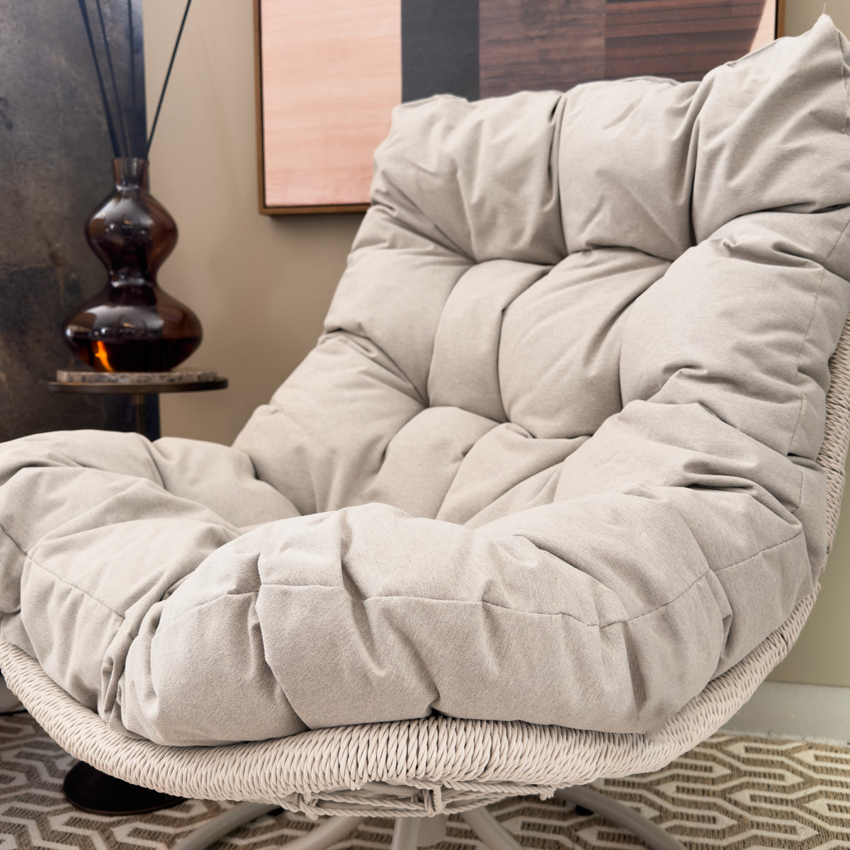 Florence Wicker Swivel Chair