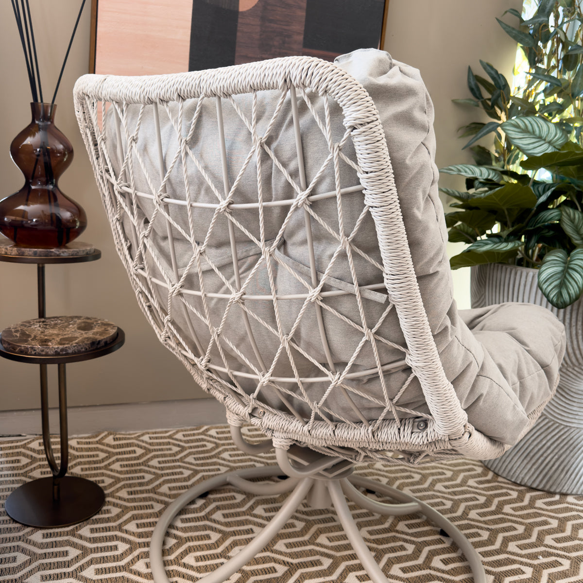 Florence Wicker Swivel Chair