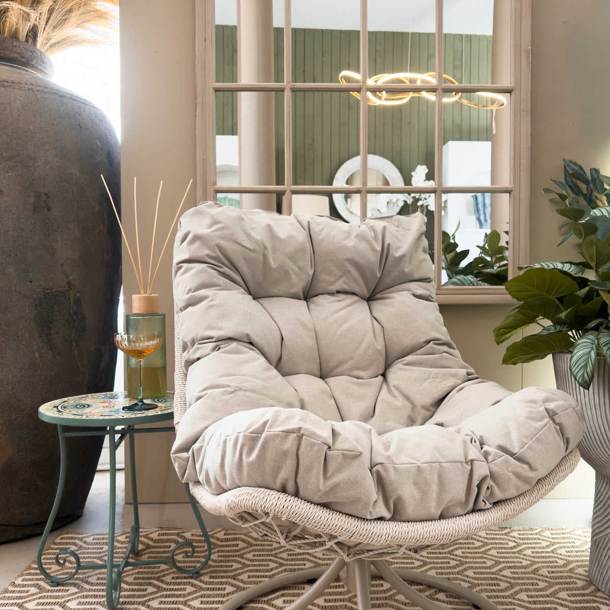 Florence Wicker Swivel Chair