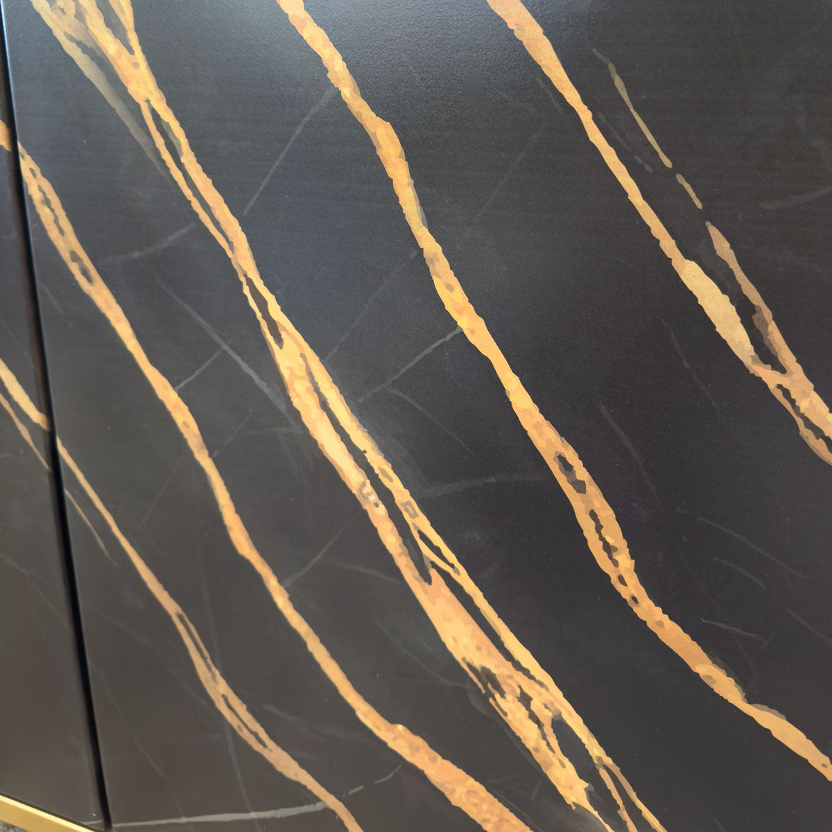 Iron Marble Pattern 4 Door Sideboard