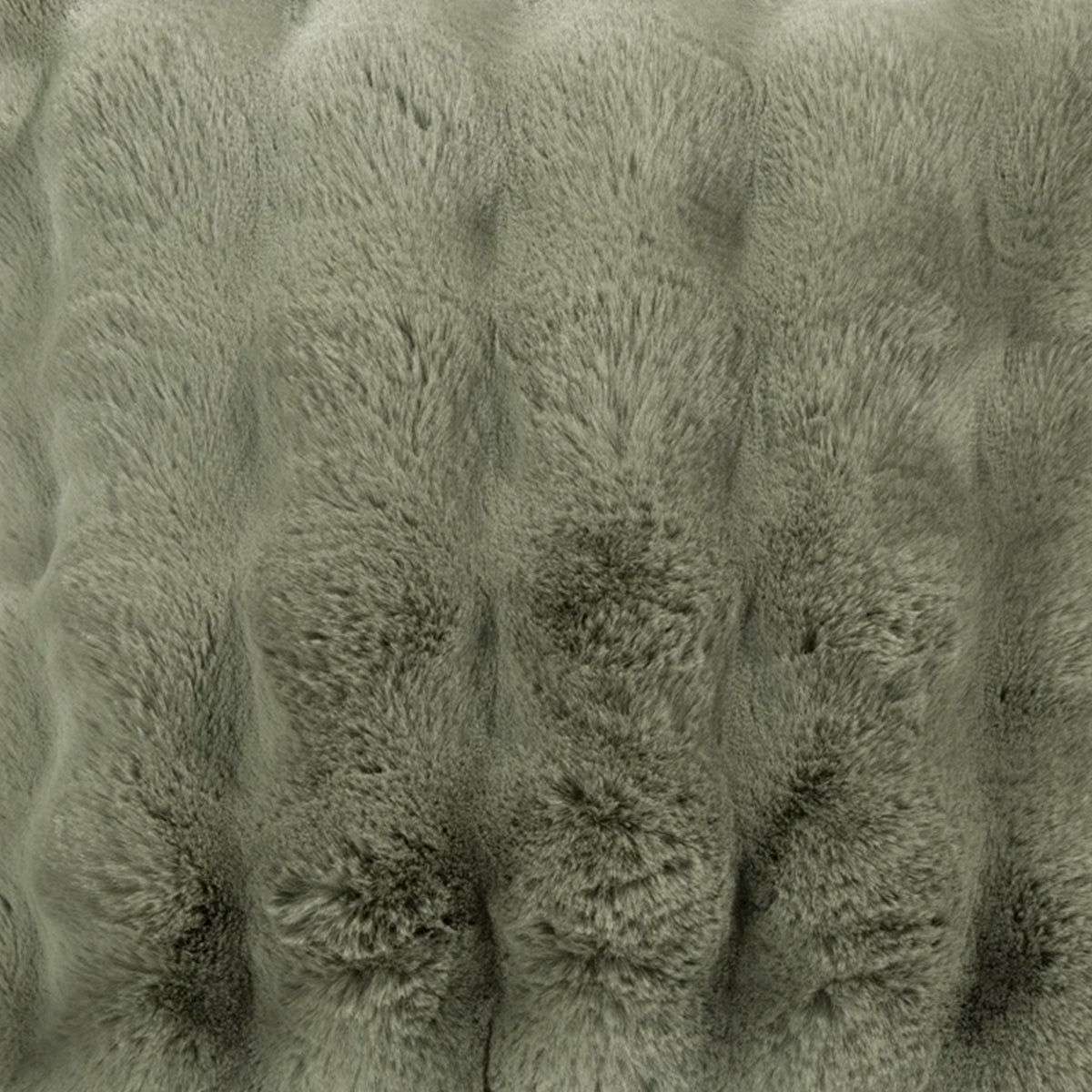 Luxe Sage Wavy Faux Fur Cushion - 50x50cm