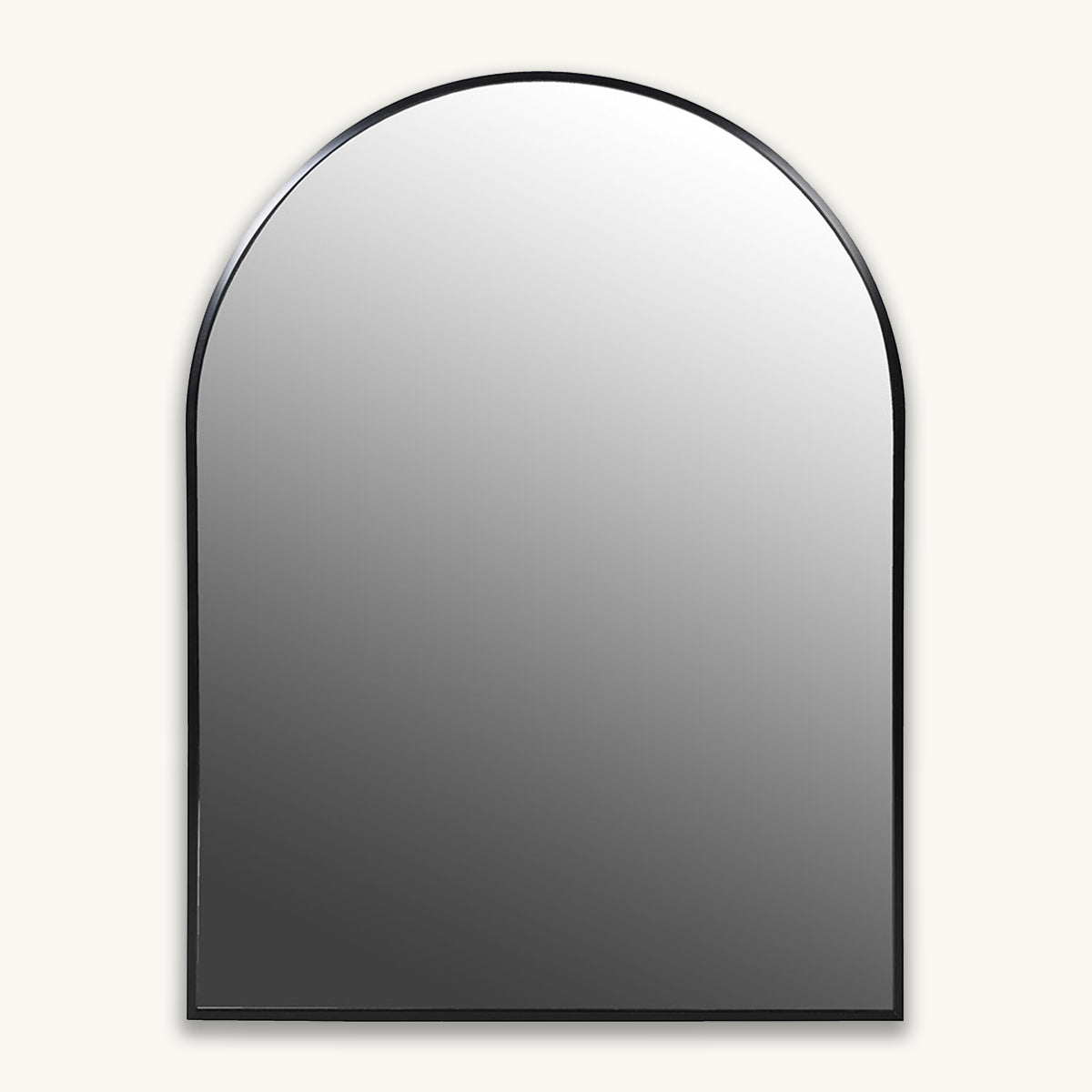 Minimalist Black Frame Arched Mirror
