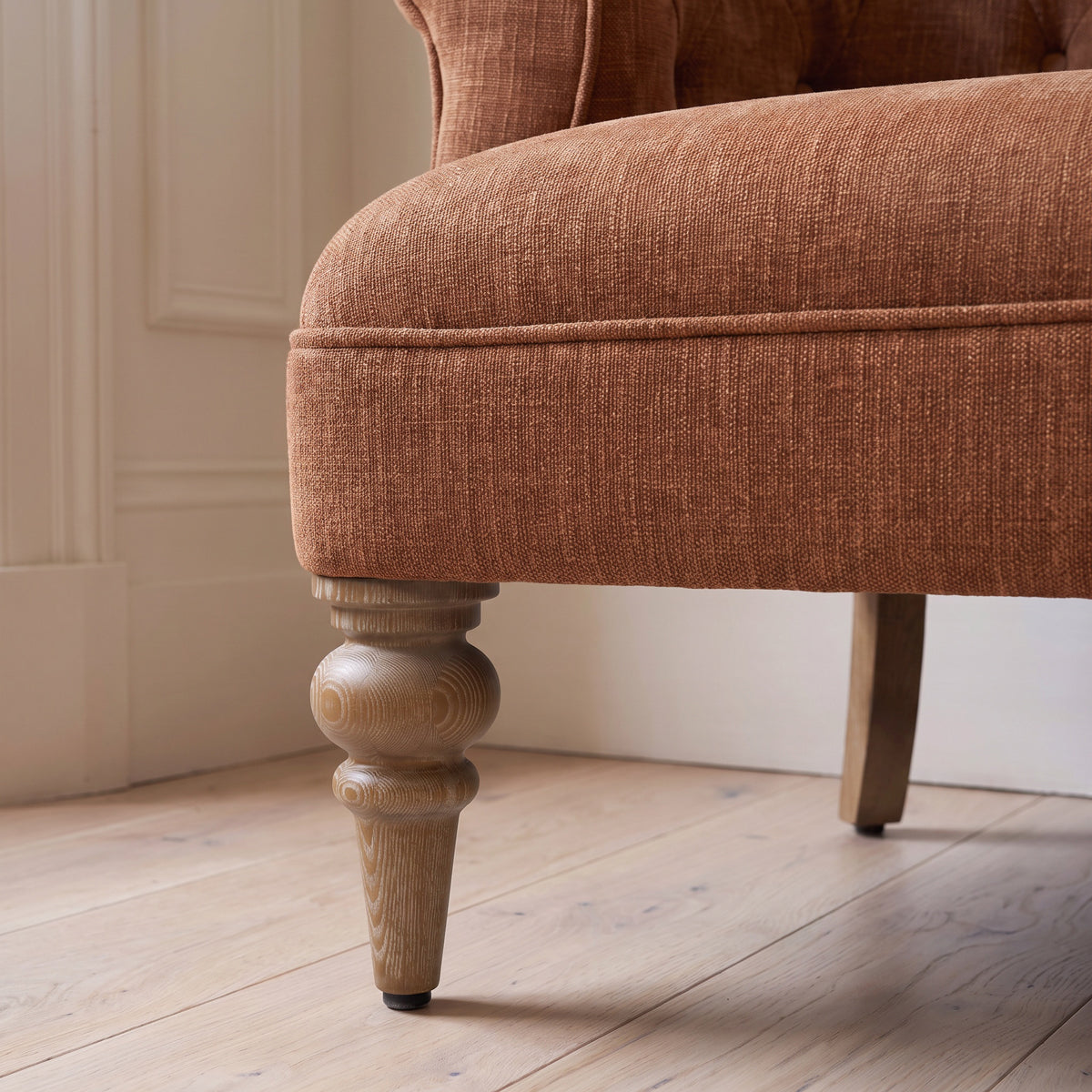 Rust Chenille Classic Tufted Tub Chair