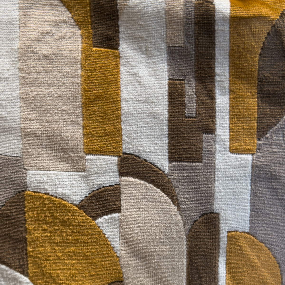 Rust & Brown Deco Arch Pattern Cushion - 50x50cm