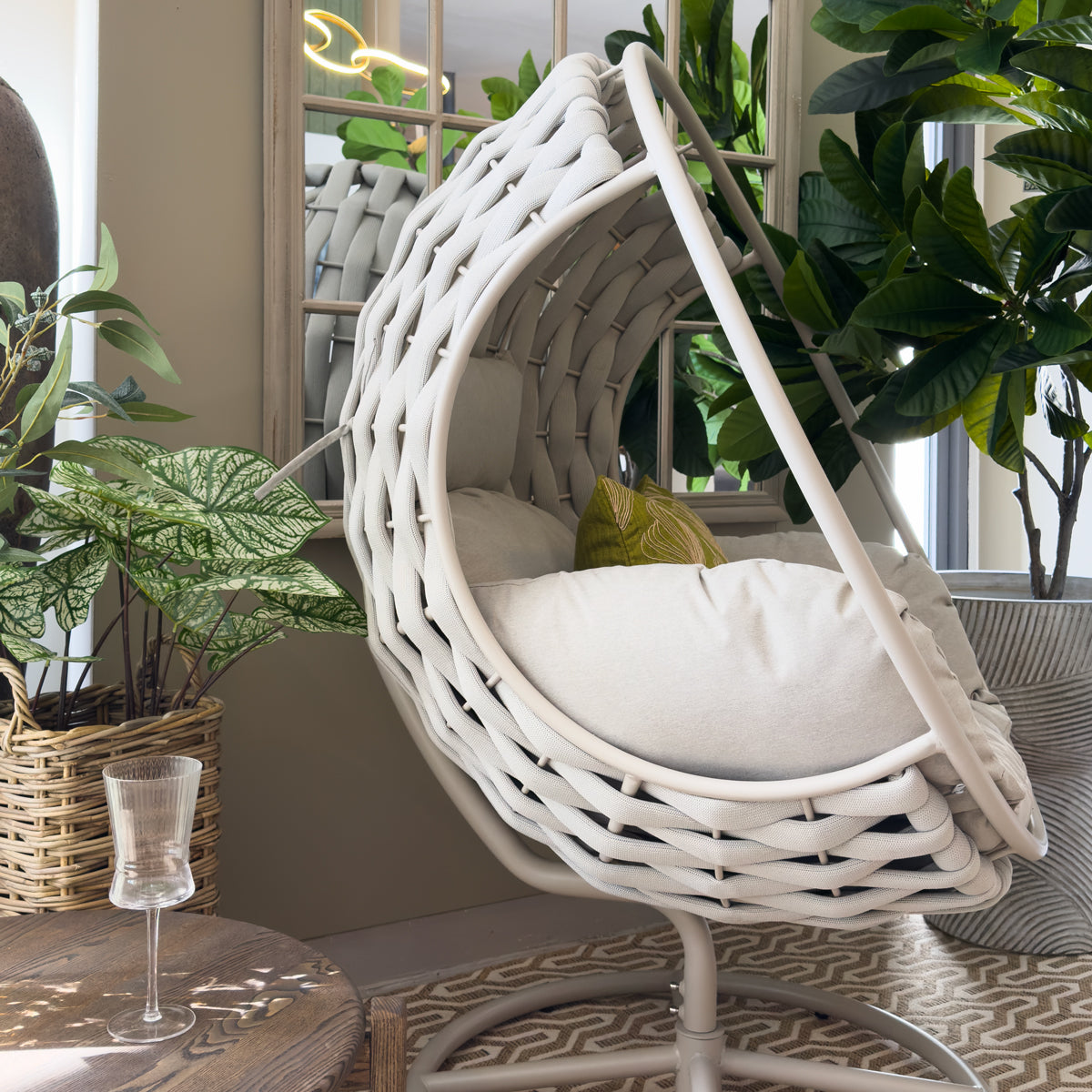 Seville Woven Round Swivel Chair