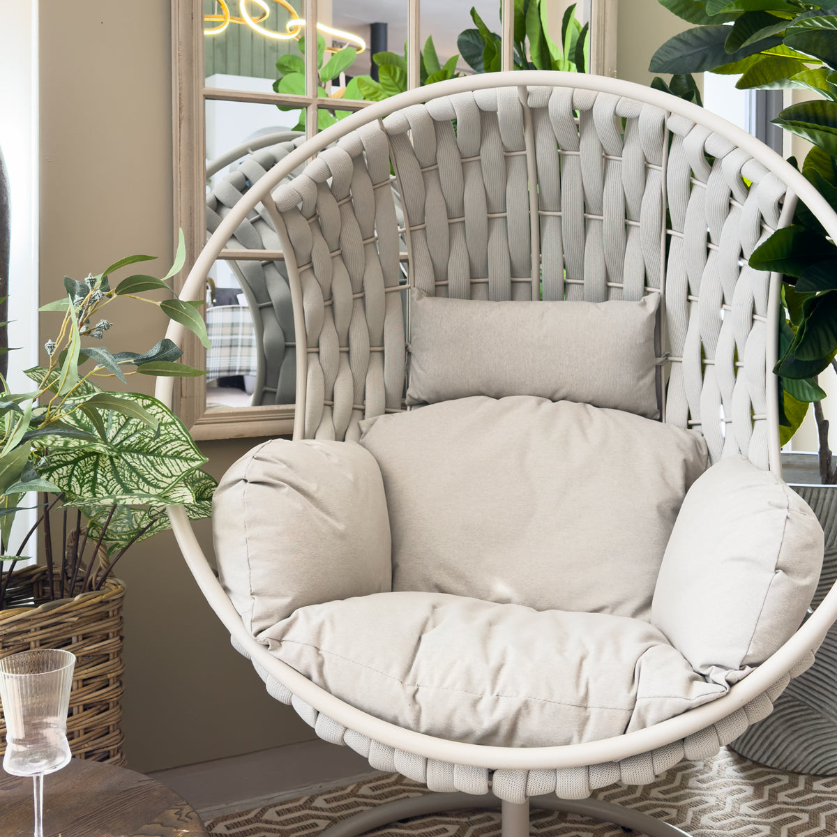 Seville Woven Round Swivel Chair